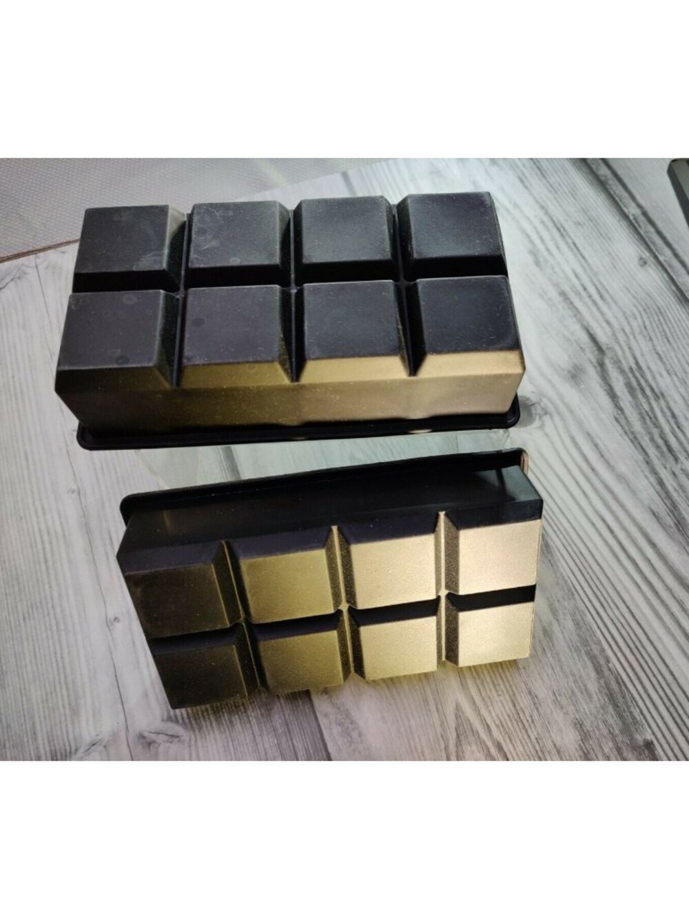 2 Pack Large Silicone Ice Cube Trays, 2-Inch Cubes - Whiskey & Cocktails, Black - Picture 3 of 9